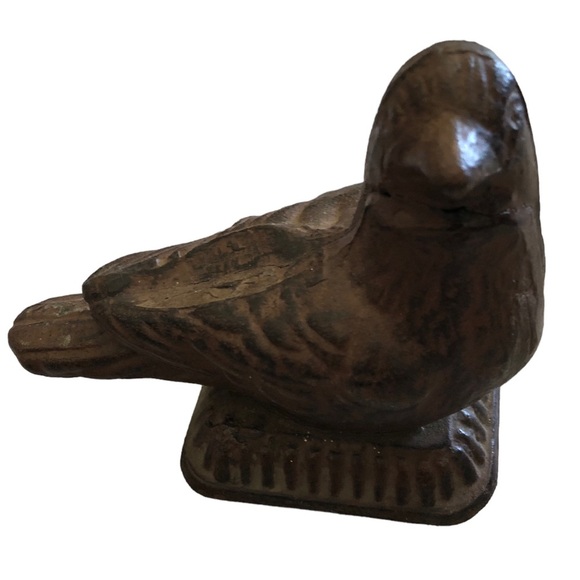 Antique Cast Iron Bird Door Stop Stay Figural Decor Pigeon Dove Bookend Target - Picture 1 of 13